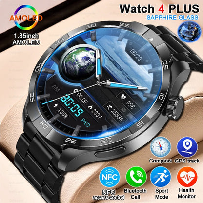 2026 Smartwatch com Display AMOLED Sempre Ativo, NFC, Chamada Bluetooth, Trajetória GPS, Impermeável, Saúde e Esporte, para Homens, Compatível com Android e iOS