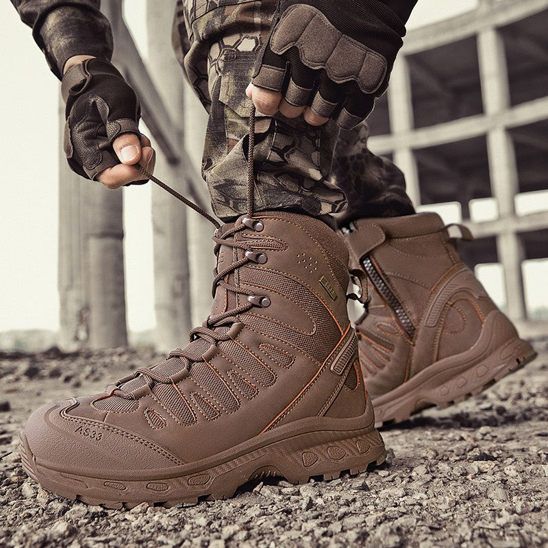 High Top Waterproof Men's Tactical Boots Hiking Shoes Large Size 47 Outdoor Sneakers Hiking Boots Non Slip Motorcycle Boots Men