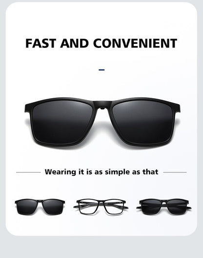 VICKY New Magnetic Clip-On Polarized Sunglasses Men Driving Night Vision Anti Blue Light Reading Glasses Women Prescription 3310