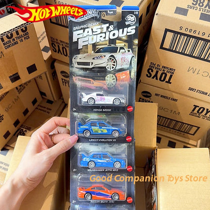 In Stock Hot Wheels 2025 HNR88 Silver Series Graphic Remix Fast & Furious Car Models 1/64 Honda S2000 Nissan Volkswagen Car Gift