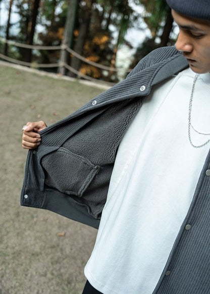 Oversize 300lb Men's Spring Fashion Baseball Jacket Vintage Loose Fit Pilot Coat Outerwear