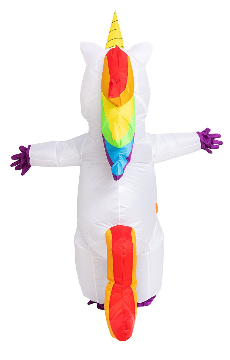 Inflatable Unicorn Costume Adult Kids Rainbow Halloween Costumes for Wommen Men Adult Carnival Mascot Christmas Cosplay