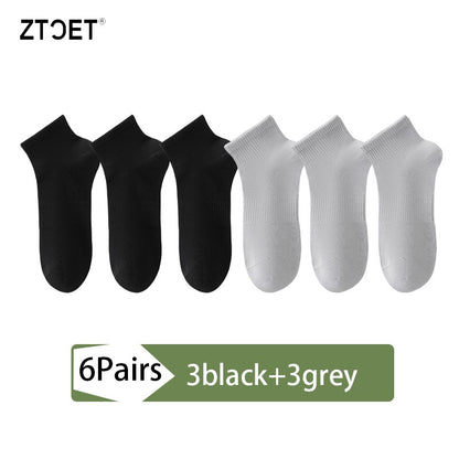 6Pairs Men Socks Combed Cotton Mesh Breathable Odor proof and antibacterial Spring Summer for Male sock New High Quality Man