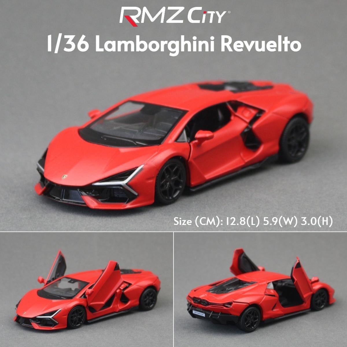 1/36 Lamborghini Super Sport Miniatura de Carro de Brinquedo para Crianças RMZ CiTY Diecast Metal Carrinho de Fricção para Coleção Presente Meninos