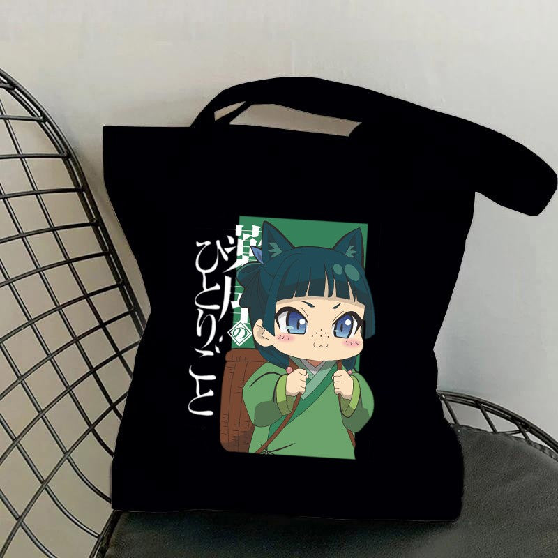 Hot Anime The Apothecary Diaries Printed Canvas Bag Messenger Bag Cute Fun Handbag Women Men Casual Tote Bag Gift