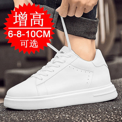 Sneakers Man Elevator Shoes White Black Taller Shoes Men Leisure Fashion Sports Increasing Shoes Increase in Height 6-10Cm