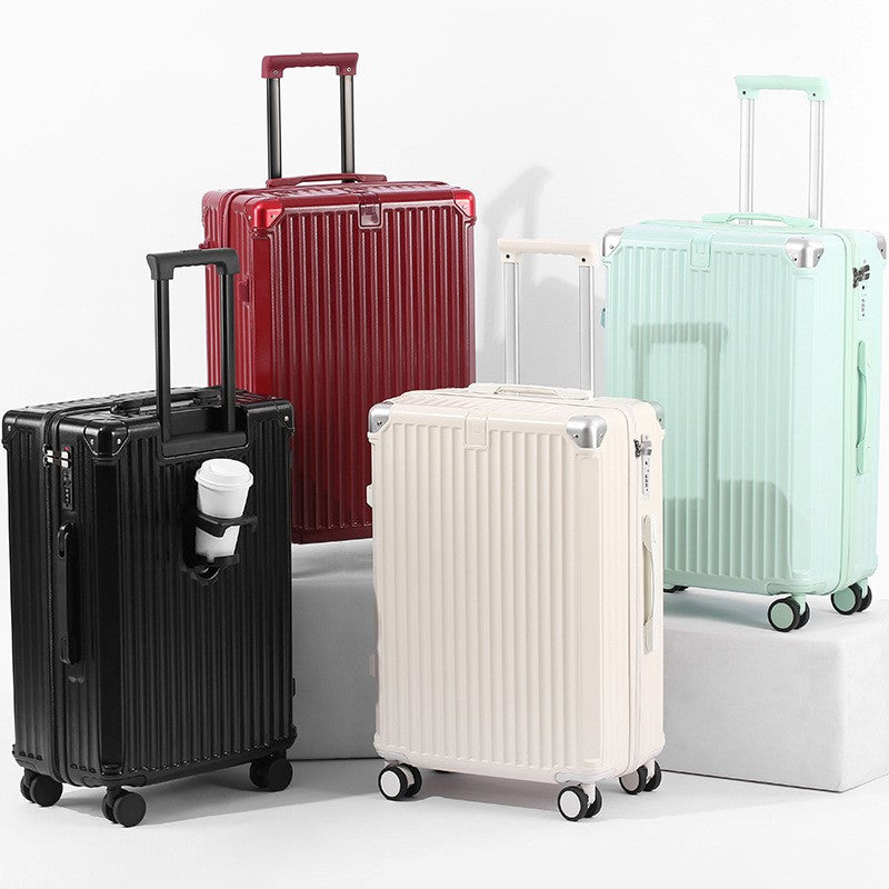 SUSHIMU Suitcase  Travel Suitcase Men 20 24 26 Carry-On Luggage Women PC   Frame Trolley Case