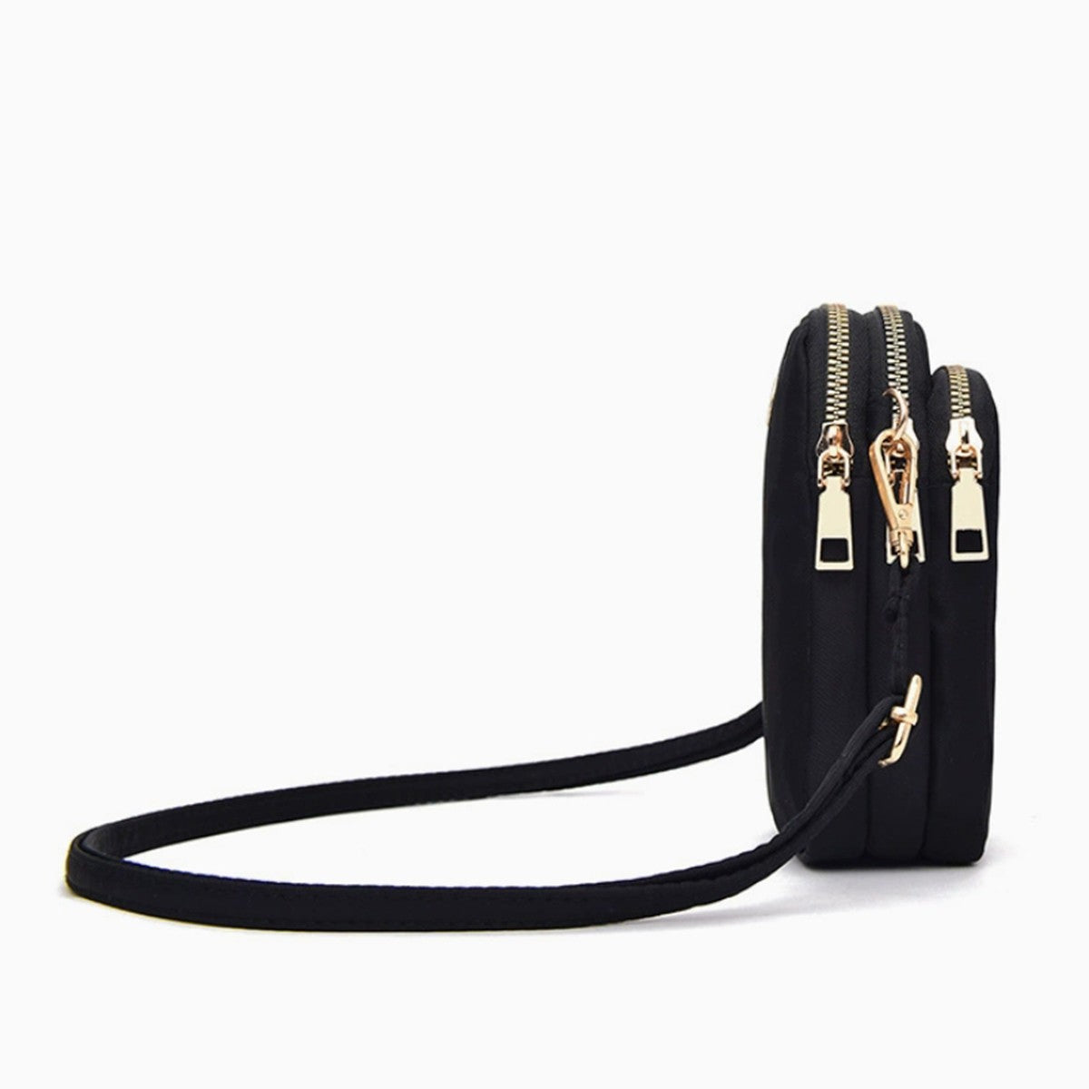 Light luxury mobile phone bag, vertical wallet, lightweight, large capacity, 3-layer storage, crossbody single-shoulder bag