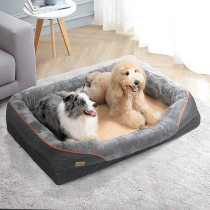Cama Para Cachorro Grande Macia Confortável Antialérgica Quente de Lã Capa Removível Lavável Cama Para Animais de Estimação Impermeável