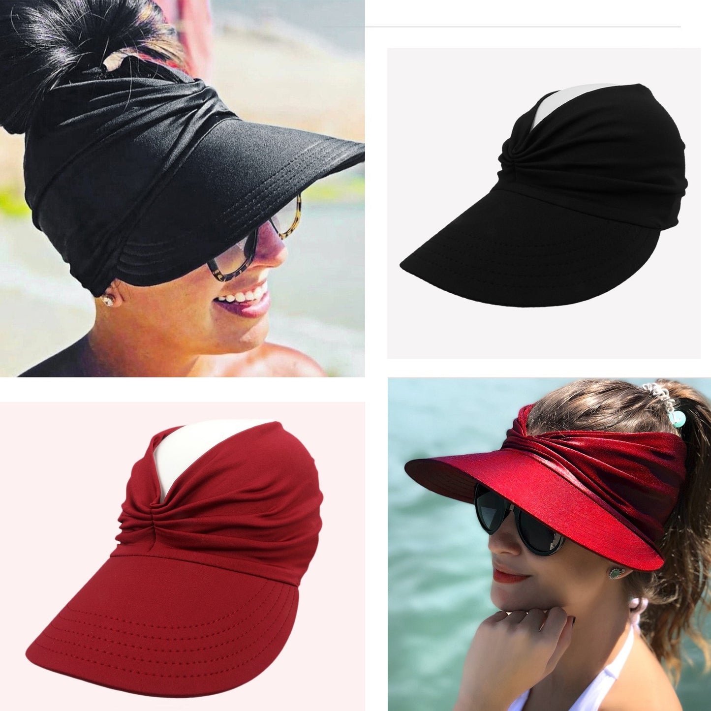 Spring and summer Beach Sun Hat for women New ladies outdoor sports empty top hat  sun-protection visior