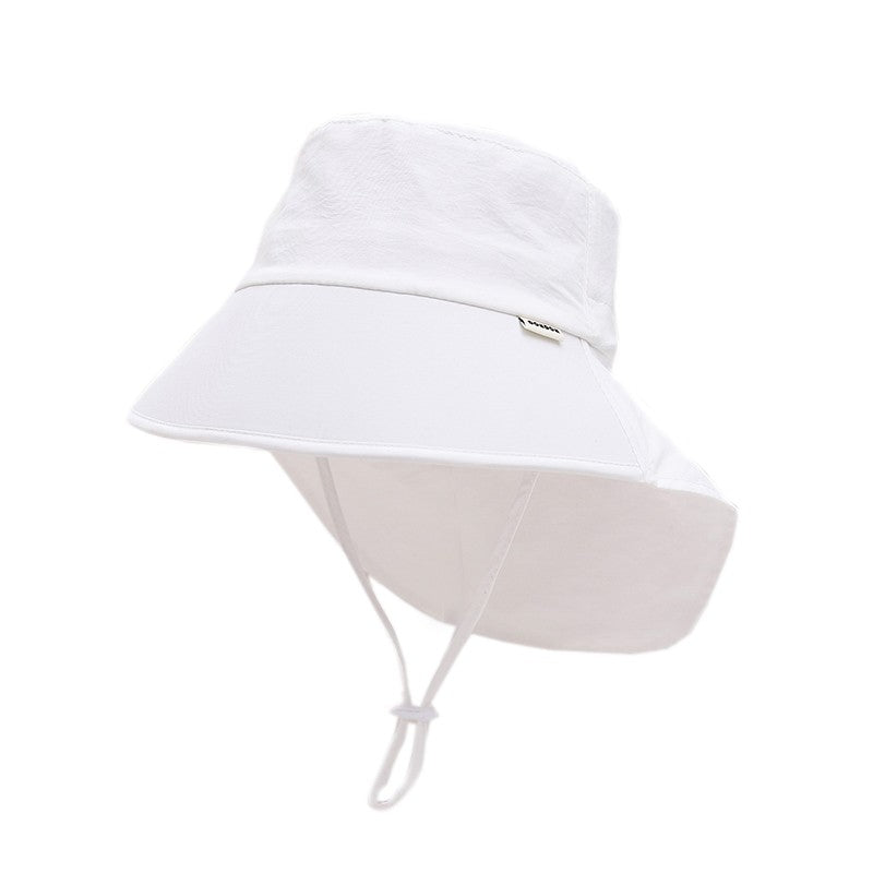Baby Quick Dry Sun Hat Summer Kids Bucket Hat For Girls Boys Soild Color Big Brim Panama Children Beach Shawl UV Protection Cap