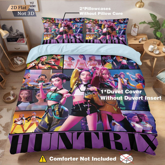 3pcs kpop Devil Girl Group Print coreless Bedding Set Multi Size Bedrooms Dormitory duvet Cover Soft  Machine Washable