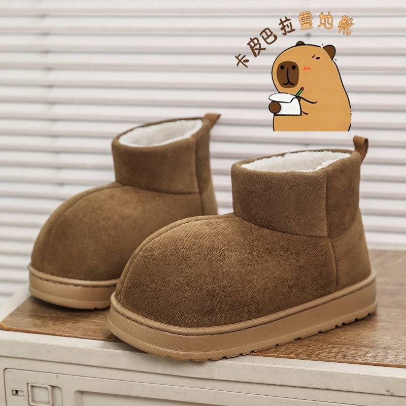 New Men's Fashionable Ankle Boots Autumn Winter Male Short Outdoor Footwear Versatile Walking Boots Men Winter Plush Snow Boots