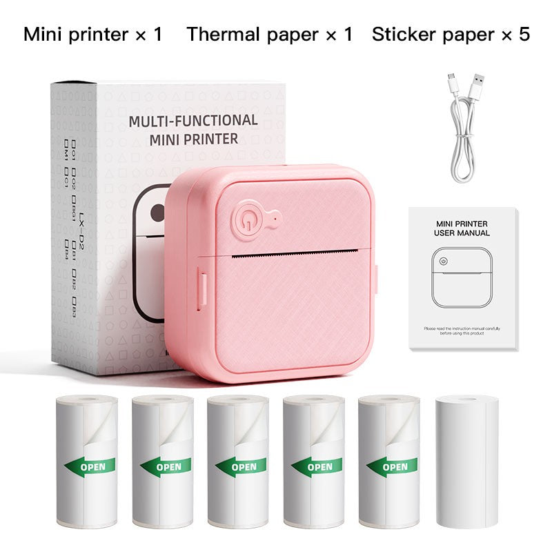 DOLEWA D8 Portable Mini Printers Wireless Bluetooth Inkless Sticker Maker Printer Tag Price Machine for Office School Kitchen