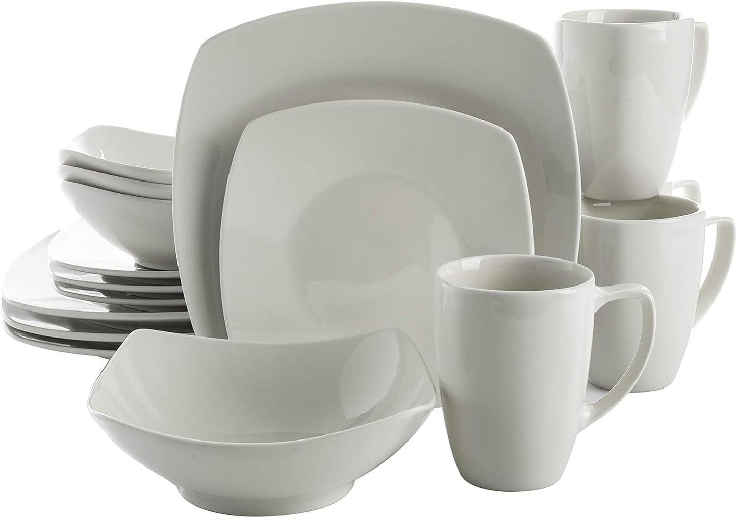 Zen Buffetware 39 Piece Dinnerware Set , White