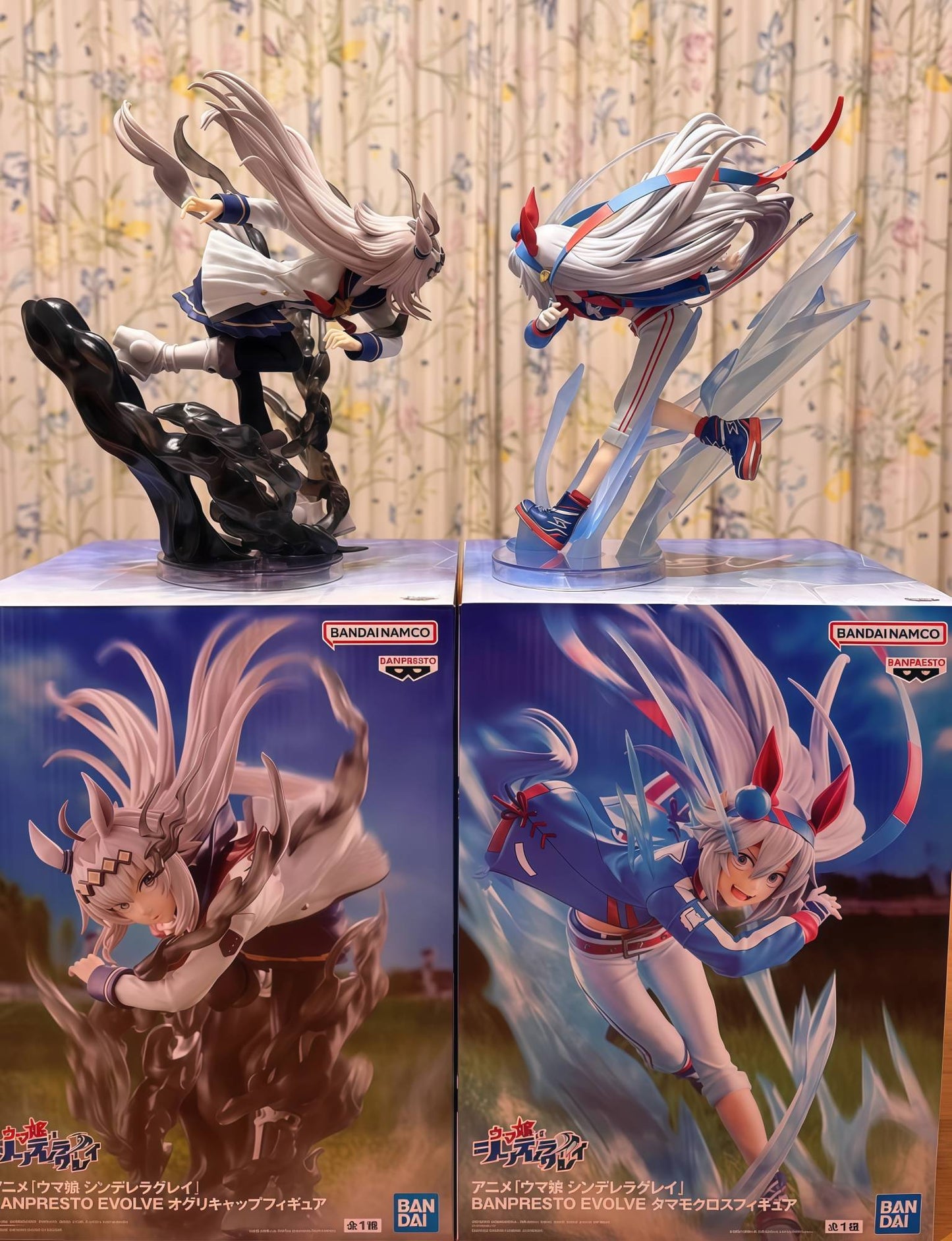 Em estoque Bandai Banpresto Evolve Pretty Derby Tamamo Cross Oguri Cap Modelo colecionável de anime Decoração de mesa Presente de aniversário