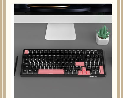 Teclado Mecânico com Fio Ajazz AK992, Layout Completo de 98 Teclas, Hot-Swap, Teclado USB para Jogos, Botão de Tecla Multimídia para Desktop PC Laptop