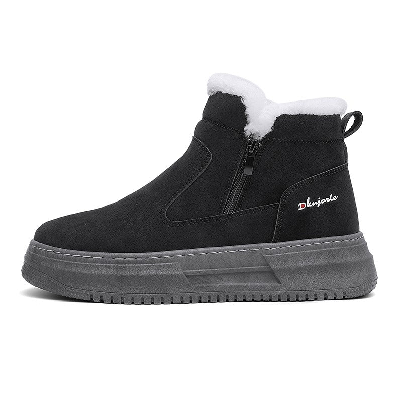 Winter High Top Keep Warm Shoes Good Quality Waterproof Upper Plush Shoes Anti Slip Cotton Snow Boots Unisex Shoes