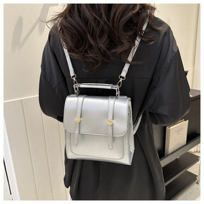 Nova mochila feminina de ombro duplo, moderna, bolsa de ombro único simples e casual, mochila pequena