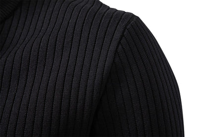 AIOPESON Men's Long Sleeve T-shirt Fall Winter Fashion Knit Slim Fit Polo Sweater Riibed Henry Collar Sweatershirt for Man