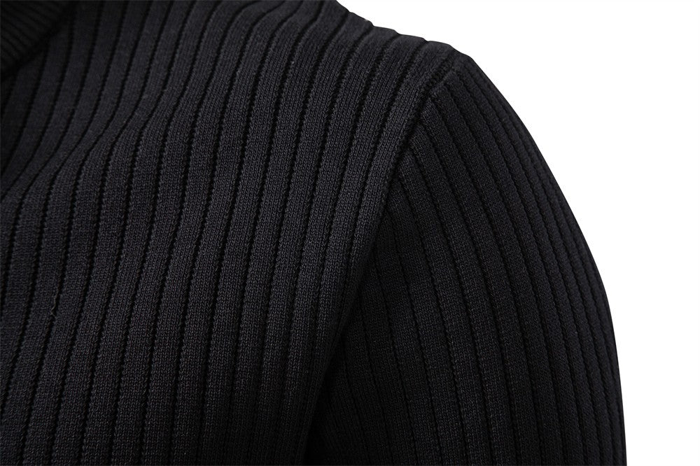 AIOPESON Men's Long Sleeve T-shirt Fall Winter Fashion Knit Slim Fit Polo Sweater Riibed Henry Collar Sweatershirt for Man