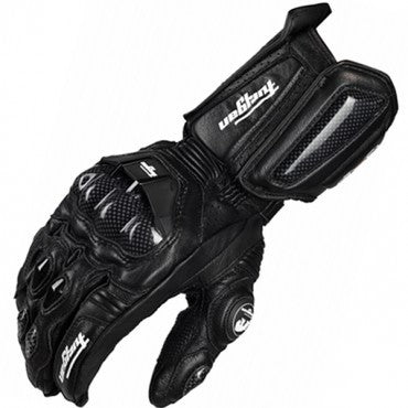 Luvas de Couro Genuíno para Motociclistas Masculinas Luvas de Motocross Corta-vento para Pilotagem ao Ar Livre Equipamento de Proteção para Motociclismo com Tela Sensível ao Toque
