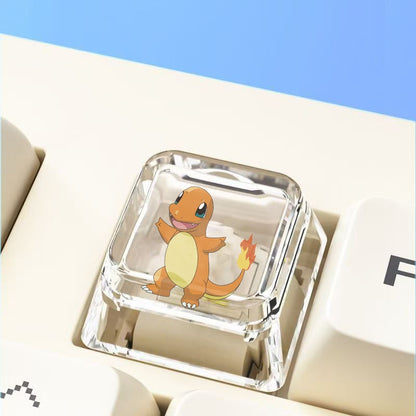 Pokemon Cross mechanical keyboard personalized anime keycap single Charmeleon Blastoise Eevee transparent cartoon keycap