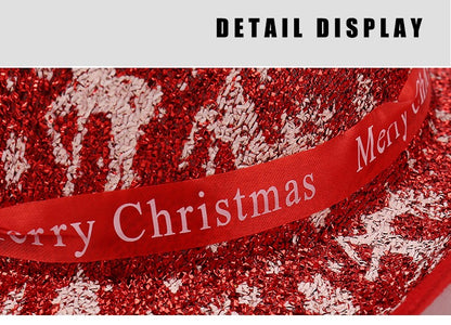 Winter Fashion Christmas Ribbon Decorated Simple Denim Hat Elegant Halloween Matching Trendy New Arrival