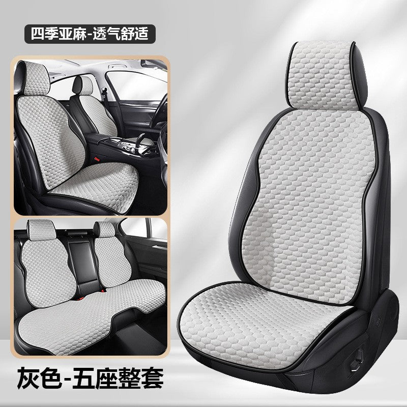 Universal Car Seat Cover Four Season Auto Flax Breathable Seat Covers for Car Seats Cover Protection Cars Accessories
