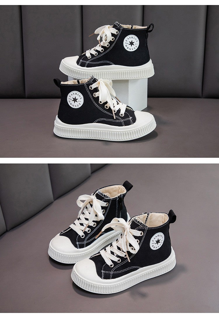 Children sports shoes outdoor indoor boys and girls non-slip canvas shoes campus students