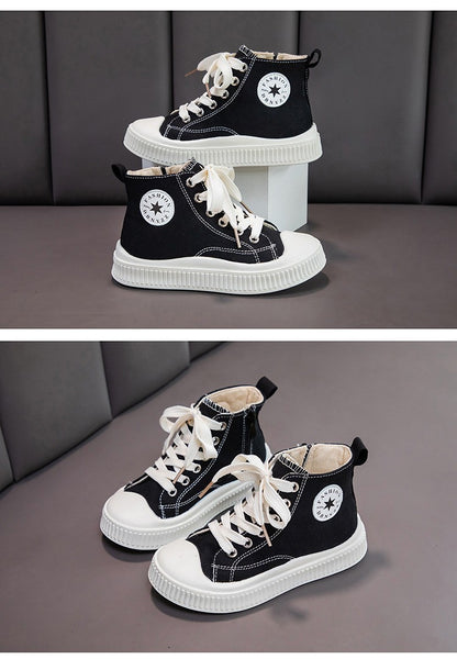 Children sports shoes outdoor indoor boys and girls non-slip canvas shoes campus students