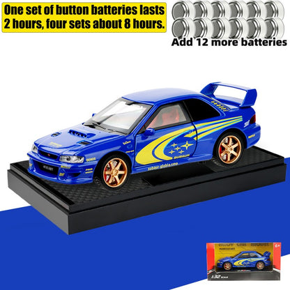 JDM 1/32 Subaru Impreza WRX STI Rally Supercar Diecast Model Alloy Metal Car Children's Toy Car Miniature Mini GT Holiday Gifts