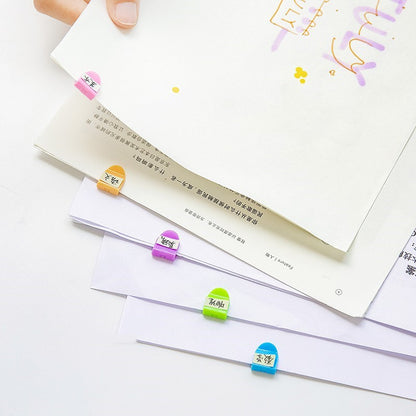 10/20pcs Mini Paper Clips Set Candy Color Transparent Metal Bookmark for File Index Page Holder Clamp Memo Office School F709