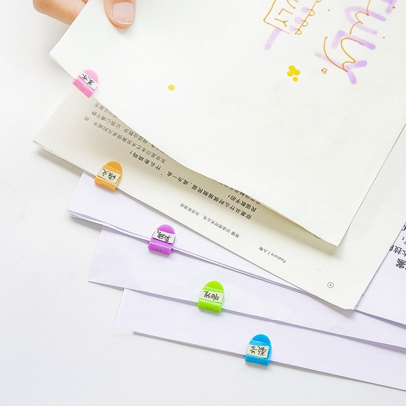 10/20pcs Mini Paper Clips Set Candy Color Transparent Metal Bookmark for File Index Page Holder Clamp Memo Office School F709