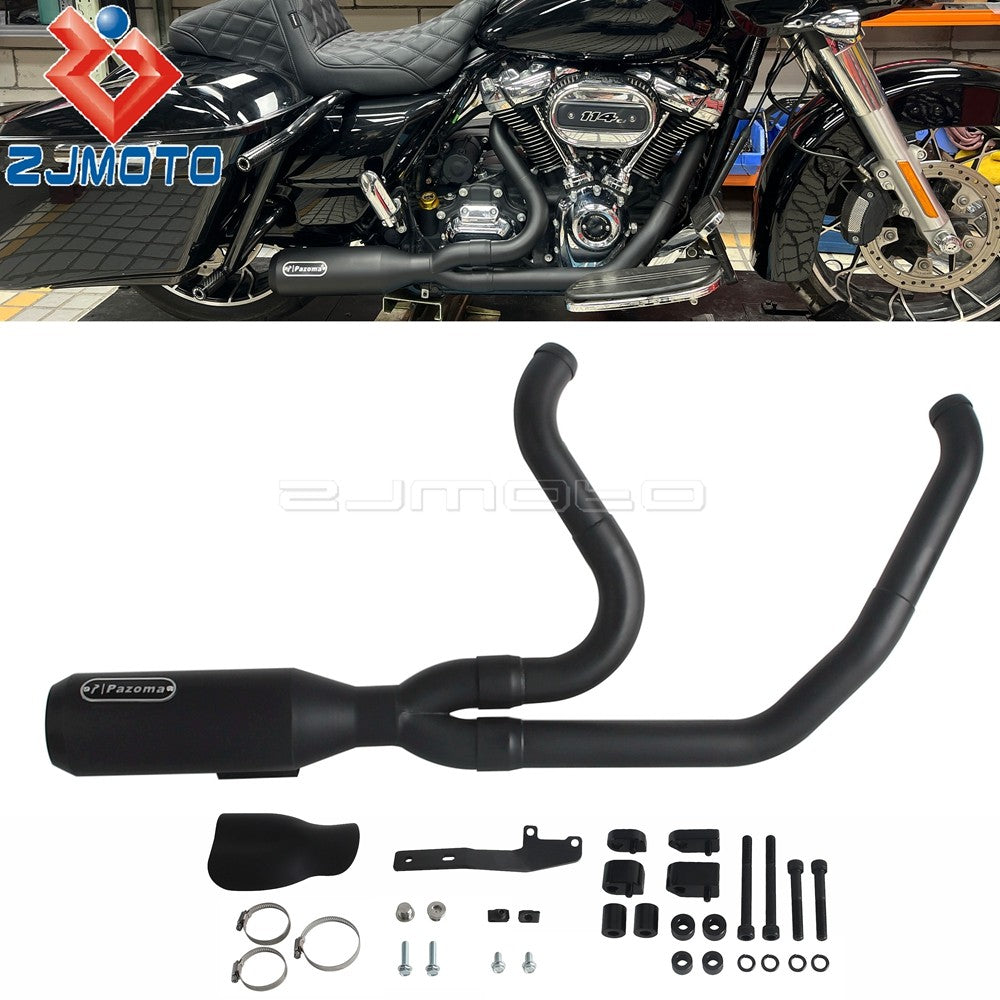 For Harley M8 Touring Electra Glide Road King Street Glide Road Glide 2017-2025 Motorcycle Complete Exhaust Muffler Escape Pipe