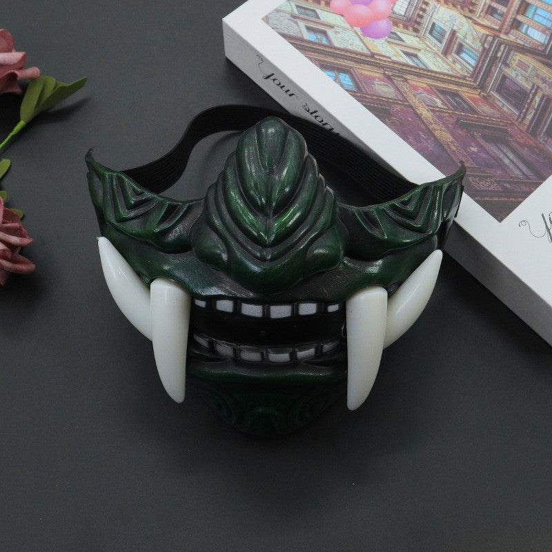 Japanese Samurai Ghost Devil Mask Halloween Devil Samurai Mask Role Playing Japanese Horror Killer Thick Plastic Mask Party Prop