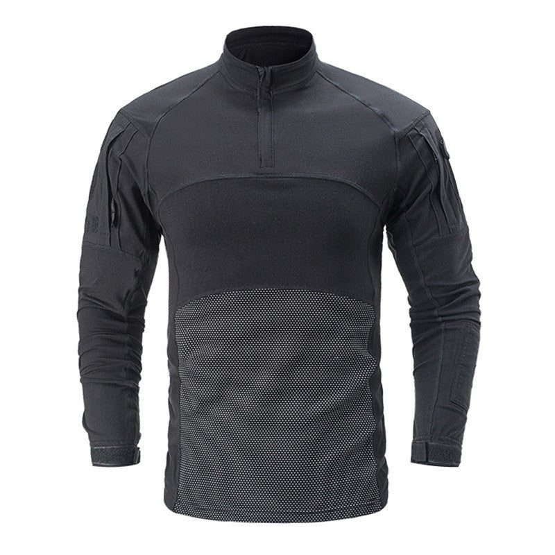 Men Casual Shirt Long Sleeve Cargo Shirts For Men Quick Dry Camo Work Shirt Pocket Shirt Blouses Male Clothes 3XL