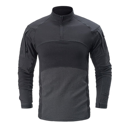 Men Casual Shirt Long Sleeve Cargo Shirts For Men Quick Dry Camo Work Shirt Pocket Shirt Blouses Male Clothes 3XL