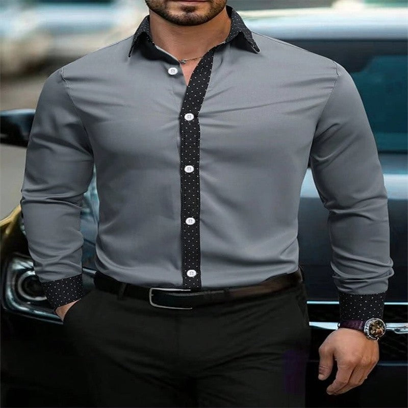 2026 New Style Men's Elegant Formal Shirt - Slim Fit Long Sleeve - Simple and Elegant Design - Popular Men's Style - Fast Shippi