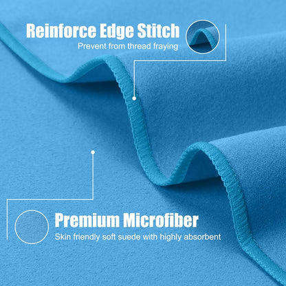 Microfiber Quick Dry Gym Towel Silver ION OdorFree Absorbent Fiber Fast Drying Workout Gear for Body Sweat Working Out