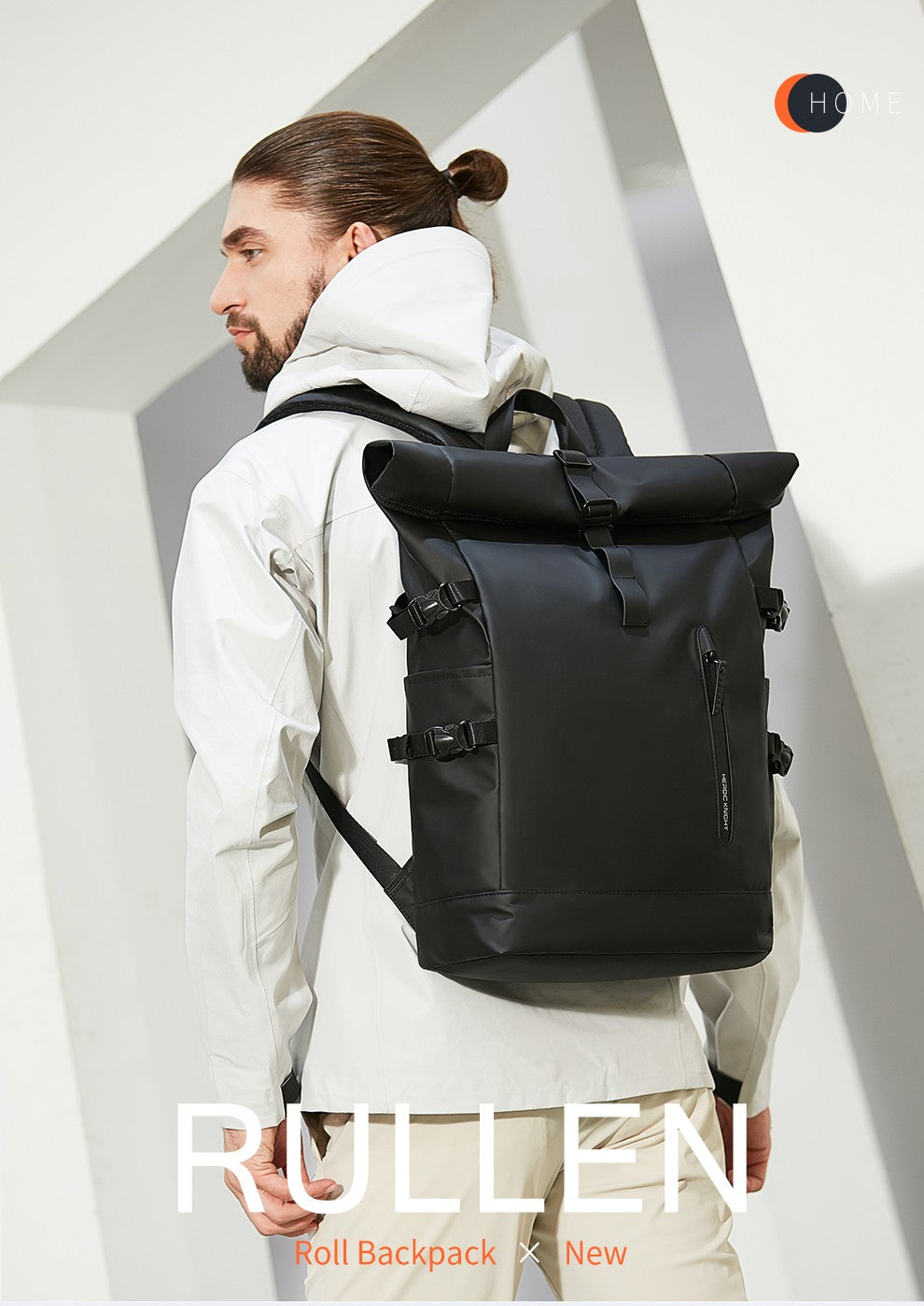 Mochila de Viagem Expansível HK Masculina Grande Capacidade À Prova D'Água Bolsa para Laptop de 15,6" Mochila de Caminhada Ciclismo com Porta USB