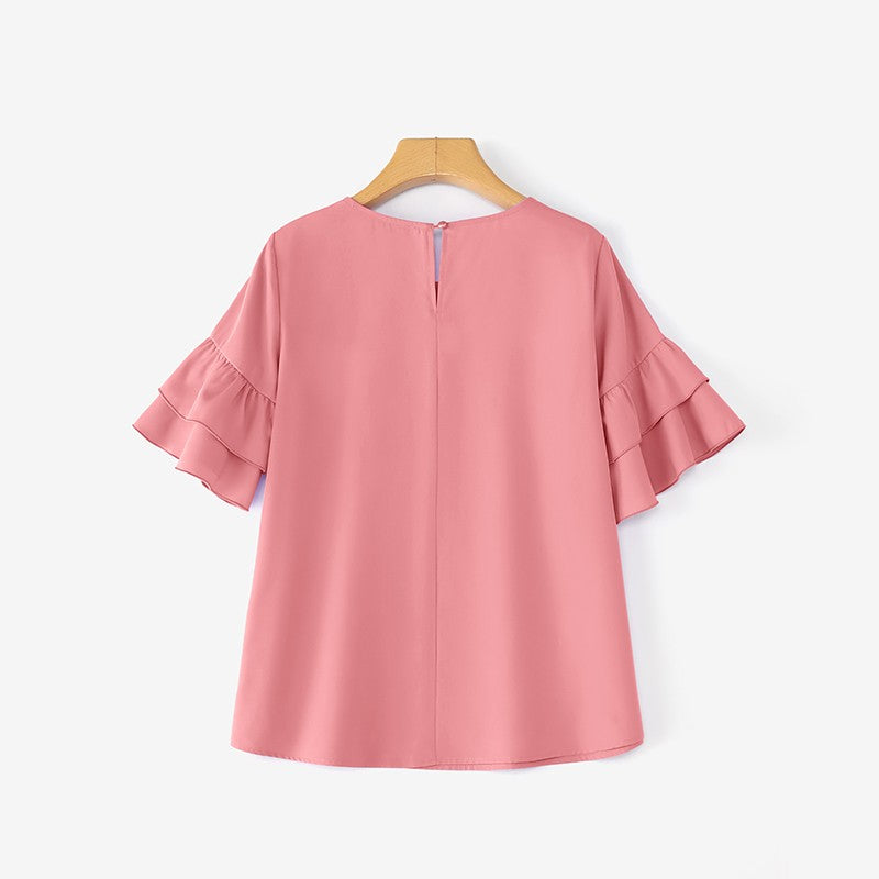 2025 Elegant Office Lady Blouses ZANZEA Summer O Neck Short Sleeve Blouse Women Stylish Solid Holiday Shirt Female OL Work Tops