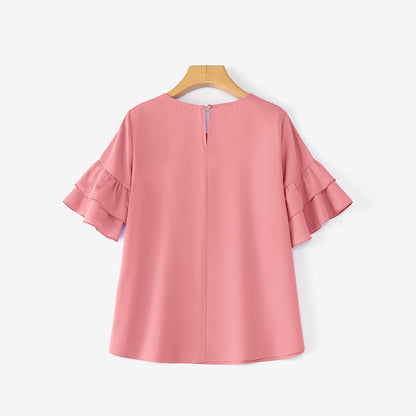 2025 Elegant Office Lady Blouses ZANZEA Summer O Neck Short Sleeve Blouse Women Stylish Solid Holiday Shirt Female OL Work Tops