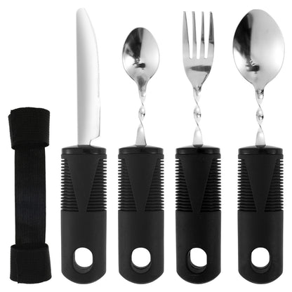 Disabled Cutlery Weighted Feeding Dinnerwares Elderly Adaptive Spoon Fork Tableware Eating Parkinsons Dinnerware Kitchen Tools