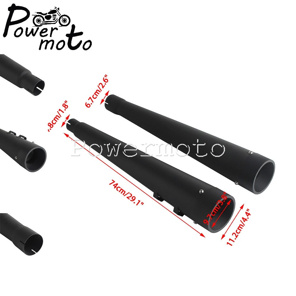 For Harley Touring Street Electra Glide Road King 2017-2023 FLHR FLHX FLTRX FLHTK Motorcycle Slip On Dual Exhaust Mufflers Pipes
