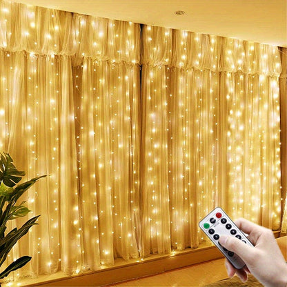 LED Curtain String Lights Holiday Garland 6M/3M 8 Modes USB Powered Festoon for Home Garden Christmas Party New Year Wedding