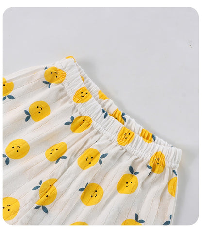 2 Pcs 2025 Summer Girl's Pajamas Sets Loungewear Set Strap Sleepwear Pants Skirt Baby Girl Clothes Sleeveless Children's Clothes