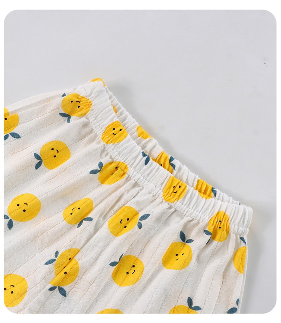 2 Pcs 2025 Summer Girl's Pajamas Sets Loungewear Set Strap Sleepwear Pants Skirt Baby Girl Clothes Sleeveless Children's Clothes