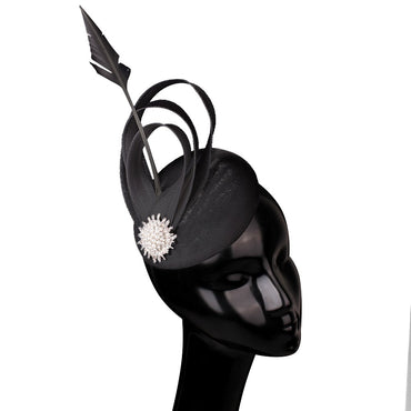 Champagne Imitação Sinamay Fascinator Chapéu Elegante Acessório de Cabelo de Casamento para Mulheres com Grampo de Cabelo para Coquetel Dia de Corrida