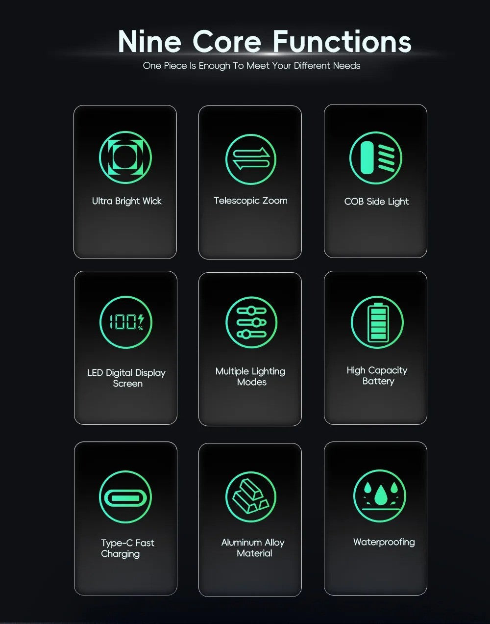 High Power LED Flashlight USB Rechargeable Super Long Range Tactical Torch Strong Light Lamp Outdoor Portable Lantern Waterproof